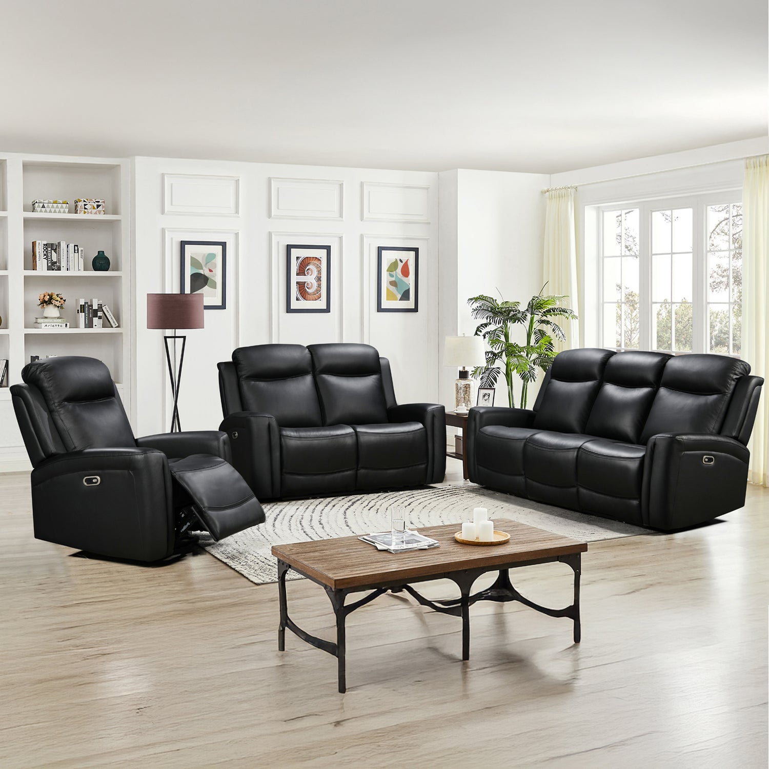 Phoenix 3R+2R+1R Seater Genuine Cow Leather Power Recliner Sofa