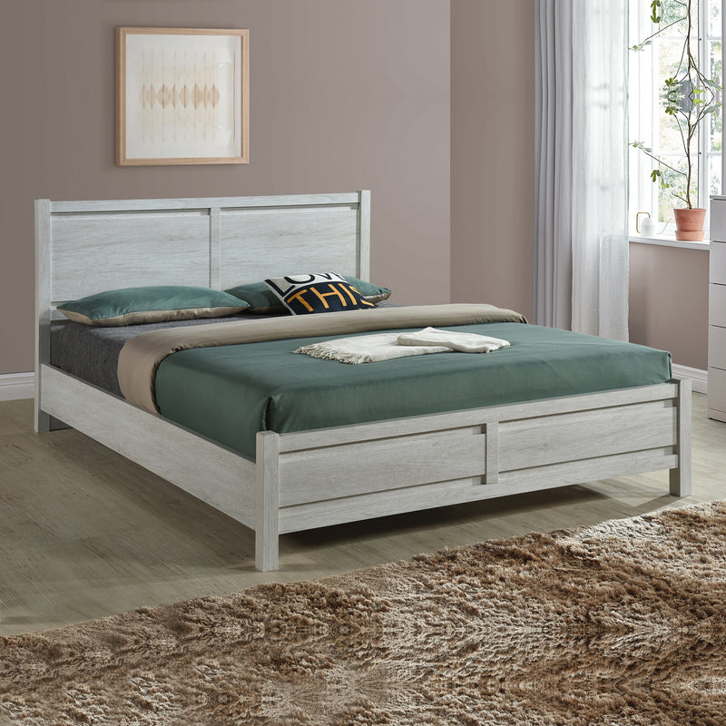 Cielo MDF Bedroom Suite 4 Pcs In Queen White Ash Colour with Tallboy