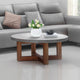 Cooper Coffee Table Round Shaped Top MDF Micro cement Sturdy Legs