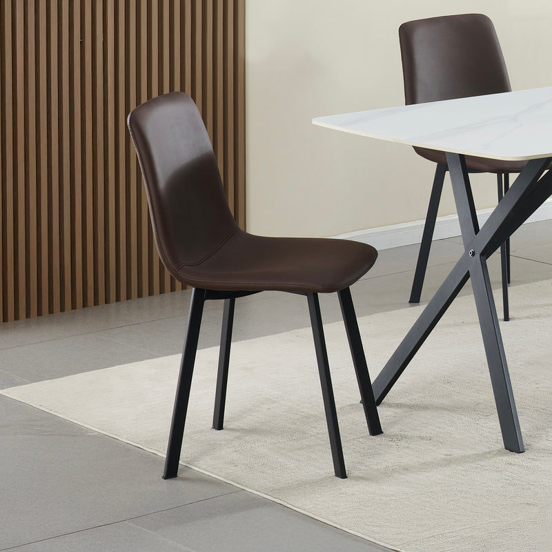 Leo 6X Dining Chair Leather Minimalistic Seat Modern Easy to Clean