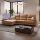 William Top Grain Leather Electric Recliner Chaise Sofa with Storage