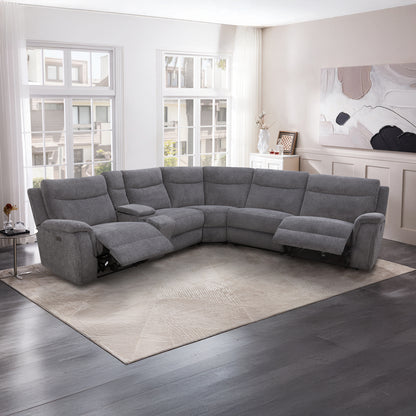 Harley Modular Sectional Electric Reclining Fabric Corner Sofa
