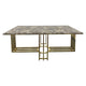 Daisy Stainless Gold Frame & Marble Top Dining Table