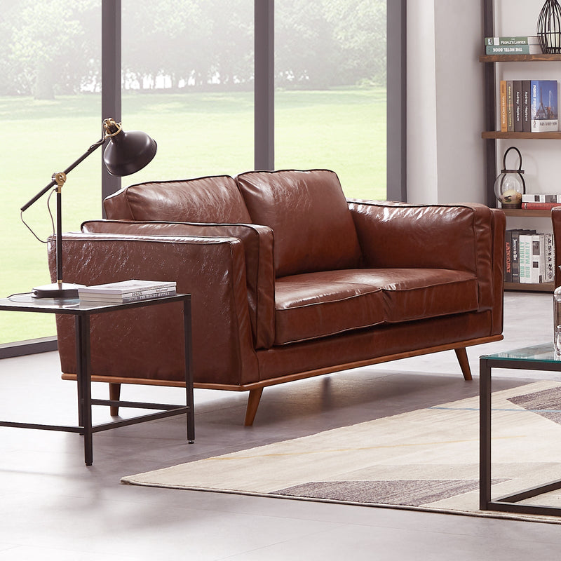 York 3+2 Seater Sofa Fabric/Leatherette Lounge Set with Wooden Frame