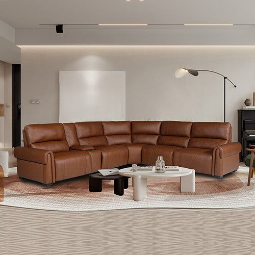 Havana 5 Seater Leather Sofa Zero Gravity Mechanism USB Charger