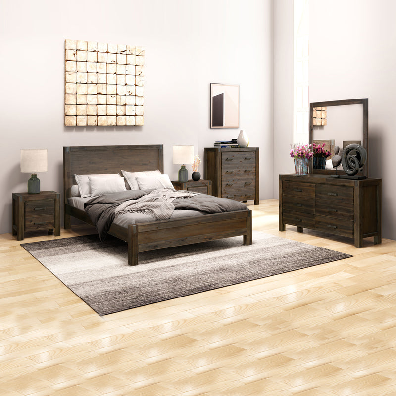 Nowra 5/4 Pcs Bedroom Suite In Acacia Timber In Multiple Size & Colour