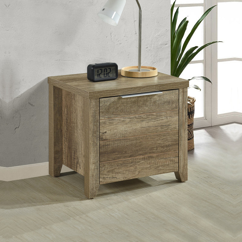 Cielo Natural Wood Like MDF Bedside Table in Multiple Colour