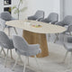 Astoria Dining Table with Sintered Stone Top & Oak Veneer Pedestal Base