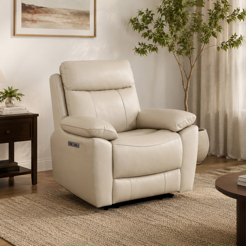 Windsor 3+2+1 Seater Top Grain Leather Electric Recliner Sofa