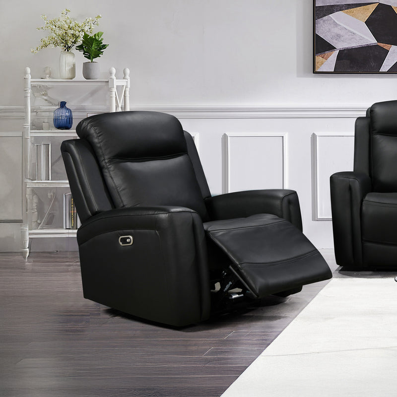 Phoenix 3R+1R+1R Leather Wooden Frame Luxurious Power Recliner