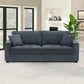 Milano 3 Seater Sofa Set Polyester Fabric Multilayer Two Pillows Attached Individual Pocket Spring