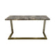 Daisy Faux Marble Top & Stainless Gold Frame Hall Table