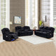 Chelsea 3R+2R+1R Seater Finest Leatherette Recliner Feature Console LED Light Ultra Cushioned