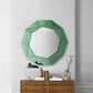 Glamorous Green Trigonometrical Wall Mirror Premium Quality MDF & Glass