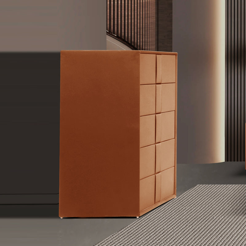 Louis 4pcs Bedroom Suite in Premium Leatherette With Storage Tallboy