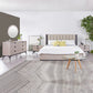 Maxwell 4 Pcs Queen Bedroom Suite Fabric Upholstery MDF Melamine Finishing with Dresser