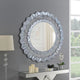 Glamorous Smokey Grey and Silver Crystal-Adorned Wall Mirror Premium Quality MDF & Glass