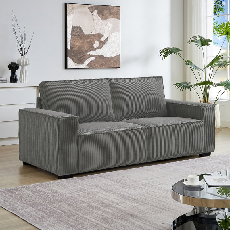 Reno 3 Seater Beige Fabric Sofa with Solid Wood Frame