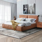 Louis Bedframe Premium Leatherette Upholstery Headboard KD Slat Wooden Legs