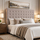 Cilantro Tufted Fabric Headboard – Multiple Sizes & Colours