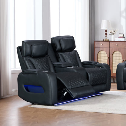 Drake 2 Seater Power Recliner Sofa with LED Light & Wireless Charging in Multiple Color