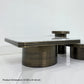 Calista Coffee Table Matt Grey Faux Marble Top Brass Stainless Base