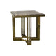 Daisy Square Shape with Faux Marble Top Lamp Table Electroplating Titanium Gold