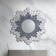 Sparkling Wall Mirror with Premium Quality MDF and Glass in Smokey Grey and Silver