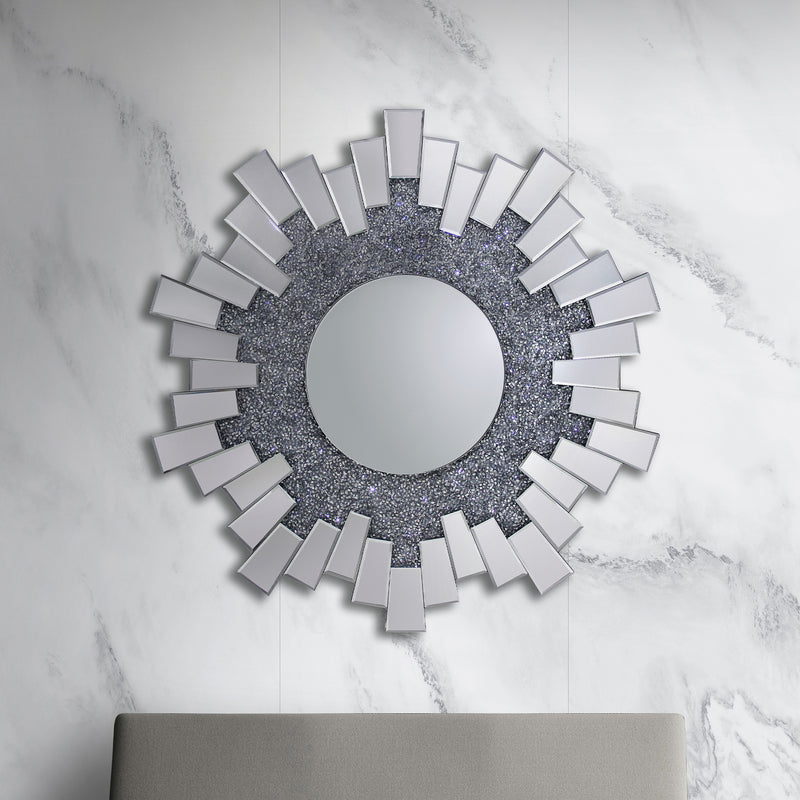 Sparkling Wall Mirror Quality MDF and Glass in Smokey Grey and Silver