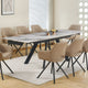 Lena Sintered Stone Top Sturdy Feet Powder Coating Dining Table