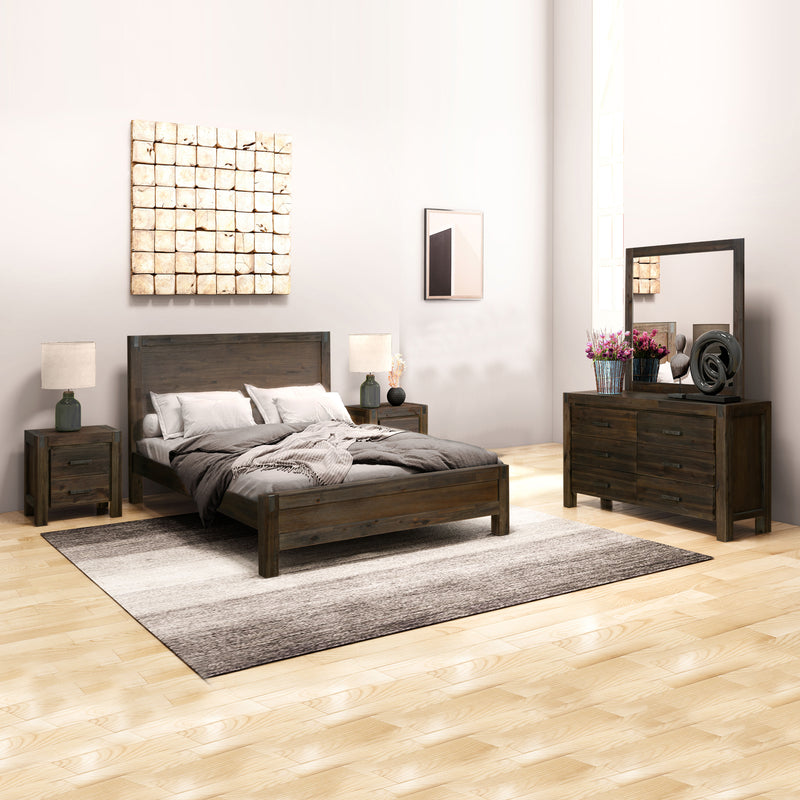 Nowra 5/4 Pcs Bedroom Suite In Acacia Timber In Multiple Size & Colour