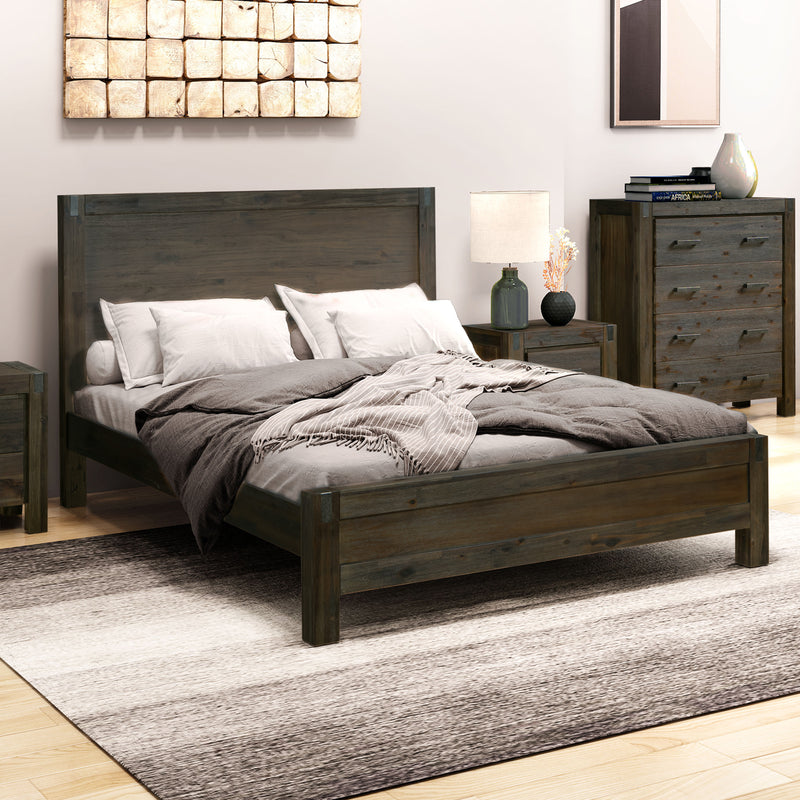 Nowra 5/4 Pcs Bedroom Suite In Acacia Timber In Multiple Size & Colour