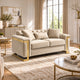 Juliette 2 Seater Velvet Sofa with Gold Trim – Beige