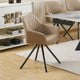 Lena 2X Leatherette Padded Upholstery Powder Coated Metal Legs Swivel Dining Chair