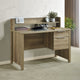 Cielo 2 Drawers Natural Wood Like MDF Study Desk with Pole Legs