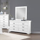 Spencer Solid Wooden Multiple Colour 6 Drawers Dresser with Mirror Metal Handles