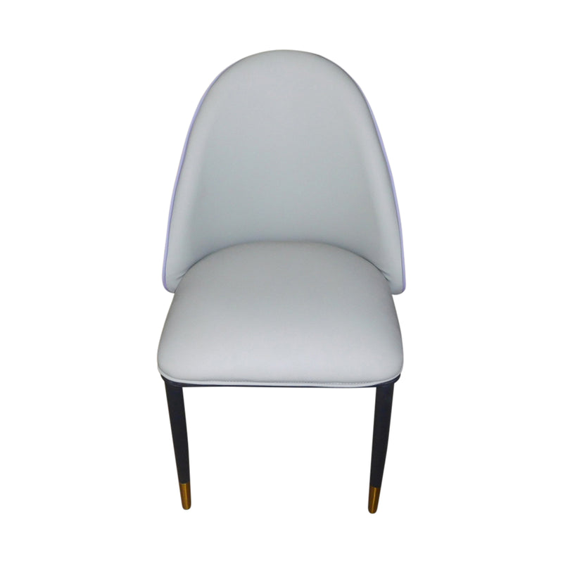 Shell 2X Dining Chairs Purple Colour Premium Leatherette Carbon Steel Frame Firm Support