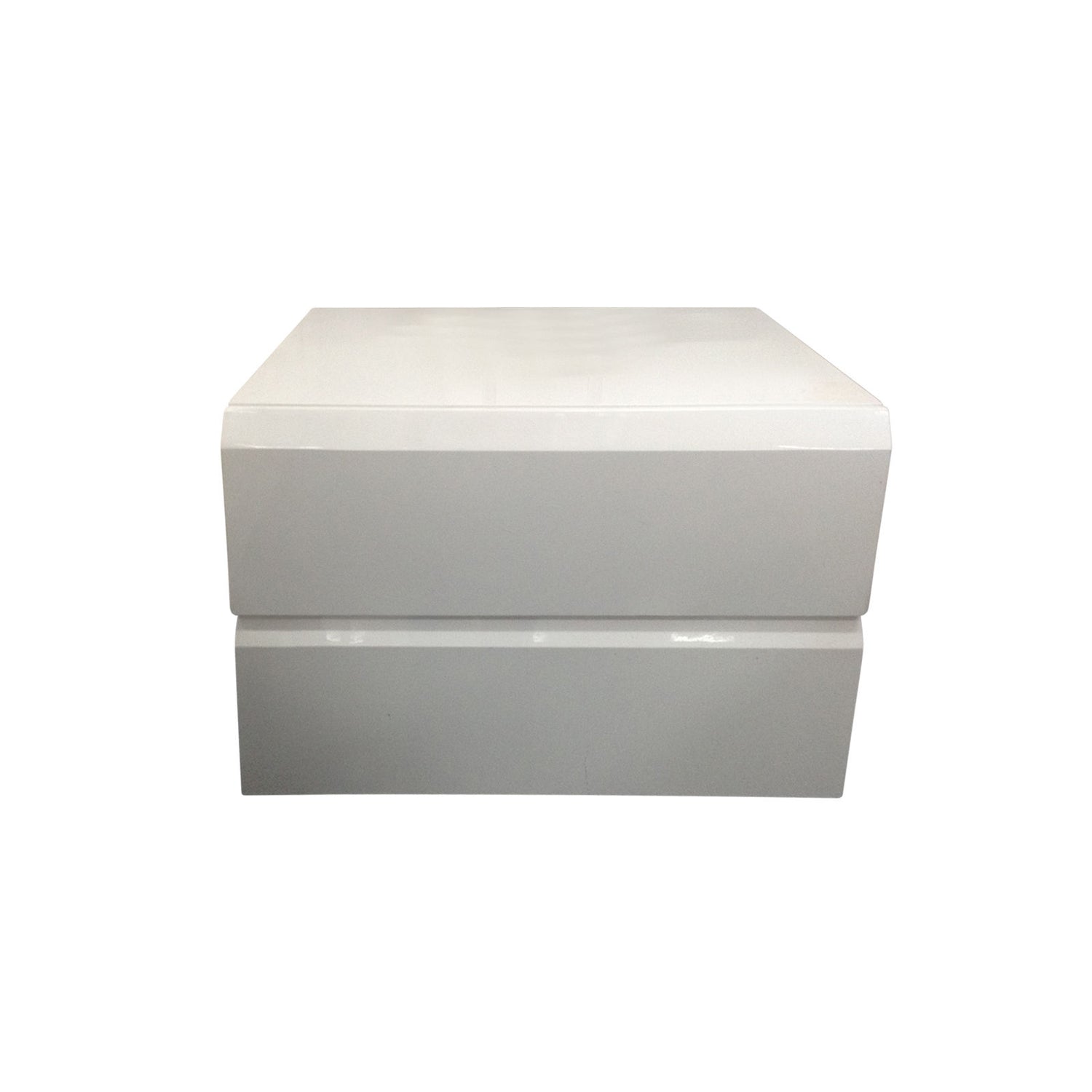 Dhaka Gloss MDF White Bedside Table