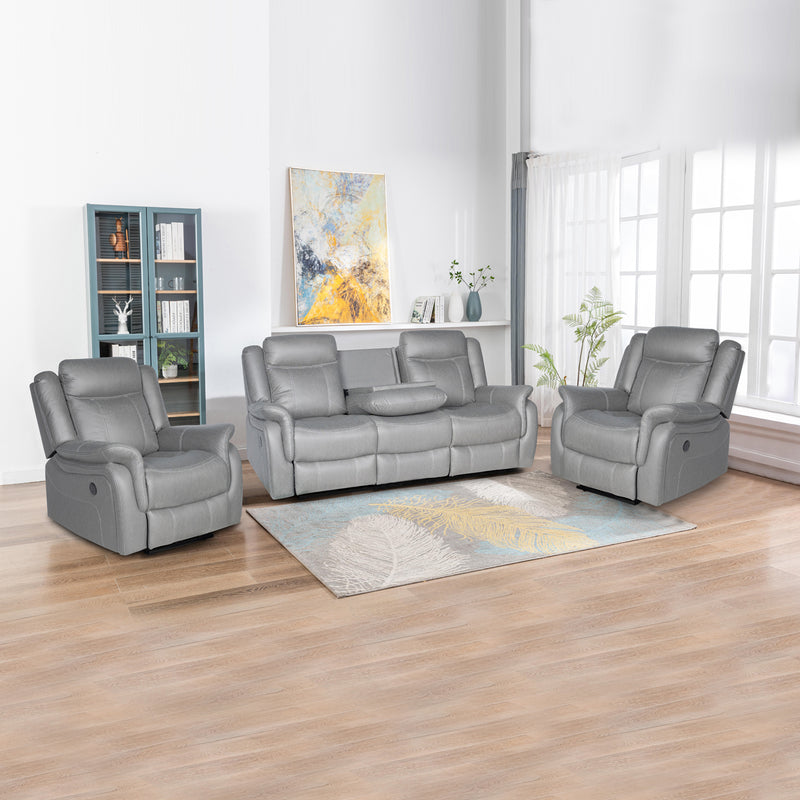 Carlton 3R+1R+1R Finest Fabric Recliner Sturdy Metal Construction