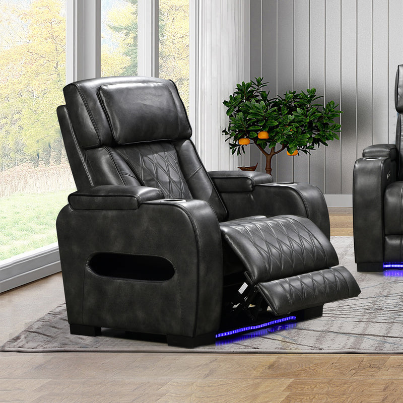 Empire Multiple Seater Leatherette Recliner Sofa with LED Headrest