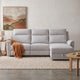 Loui Grey Fabric Electric Recliner Chaise Sofa with Storage