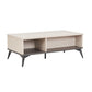 Maxwell Coffee Table MDF Particle Board with Melamine Finishing Open Cabinet Metal Legs