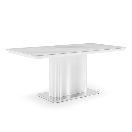 Aspen Dining Table Ceramic Table Top MDF Structure Stainless Steel