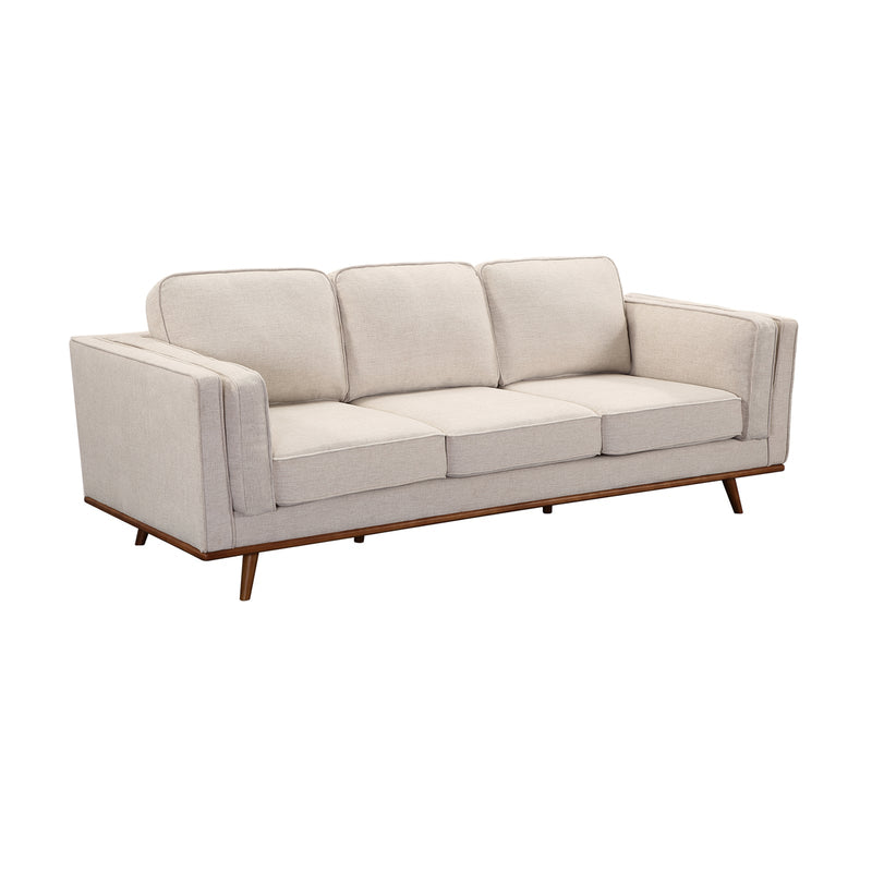 York 3+2 Seater Sofa Fabric/Leatherette Lounge Set with Wooden Frame
