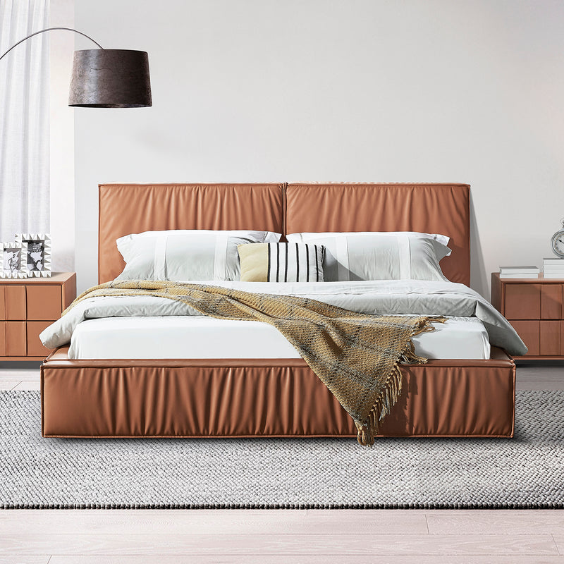 Louis 4pcs Bedroom Suite in Premium Leatherette With Storage Tallboy