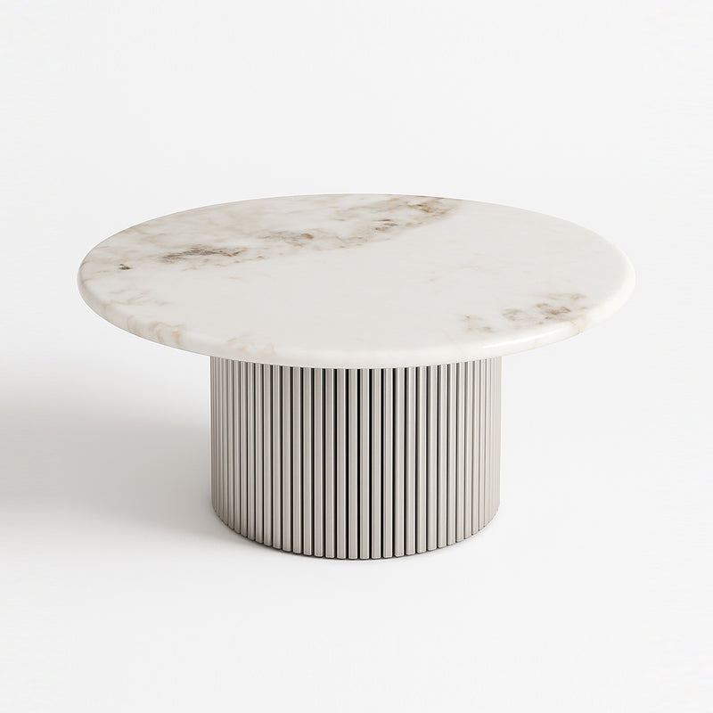 Lexi Coffee Table Faux Marble Table top Stainless Steel Base