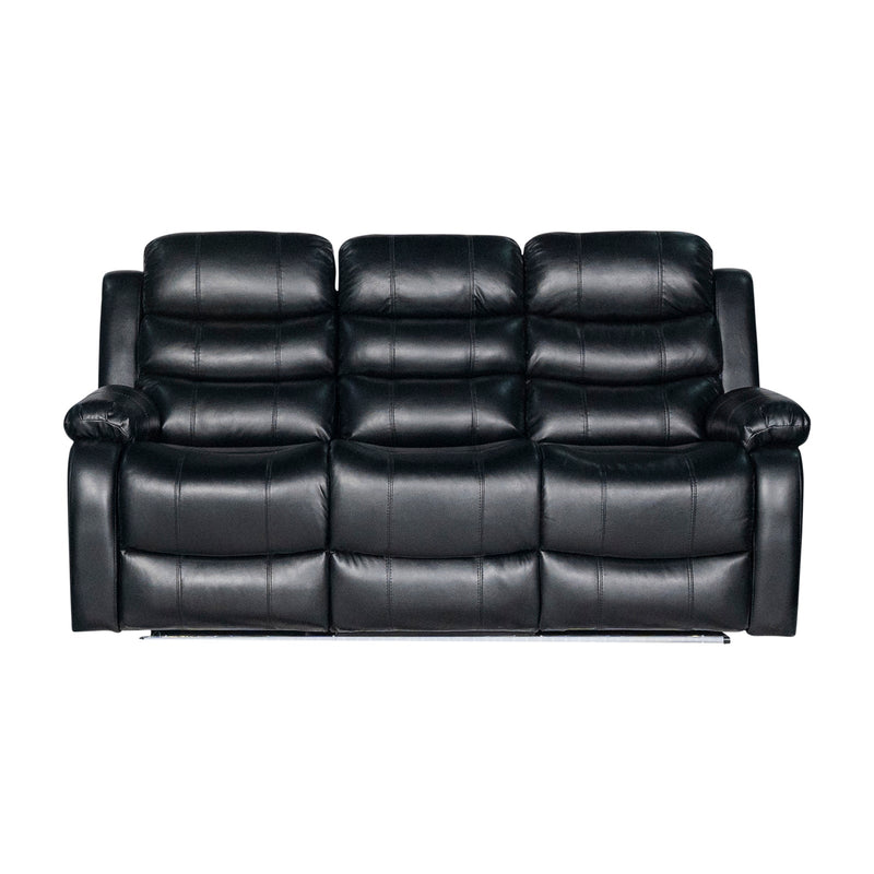 Chelsea 3R+2R Seater Leatherette Recliner Console & LED Lights