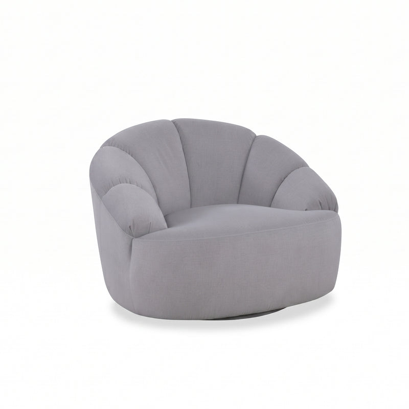 Pearl 360° Swivel Fabric Armchair