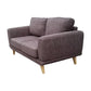 Alaska 2 Seater Sofa Brown Fabric Lounge Sofa