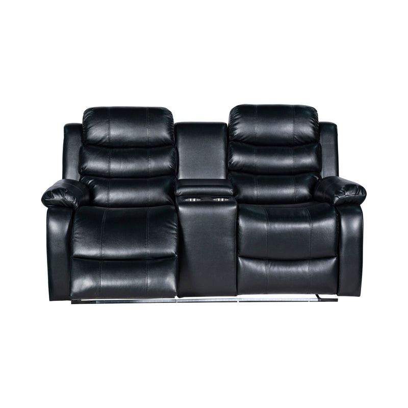 Chelsea 3R+2R Seater Leatherette Recliner Console & LED Lights